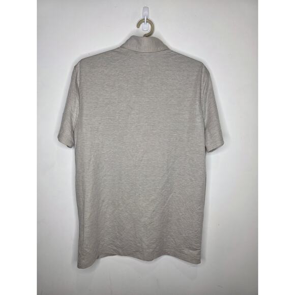 NWT Express  light tan khaki short sleeve polo shirt - medium - Picture 4 of 6